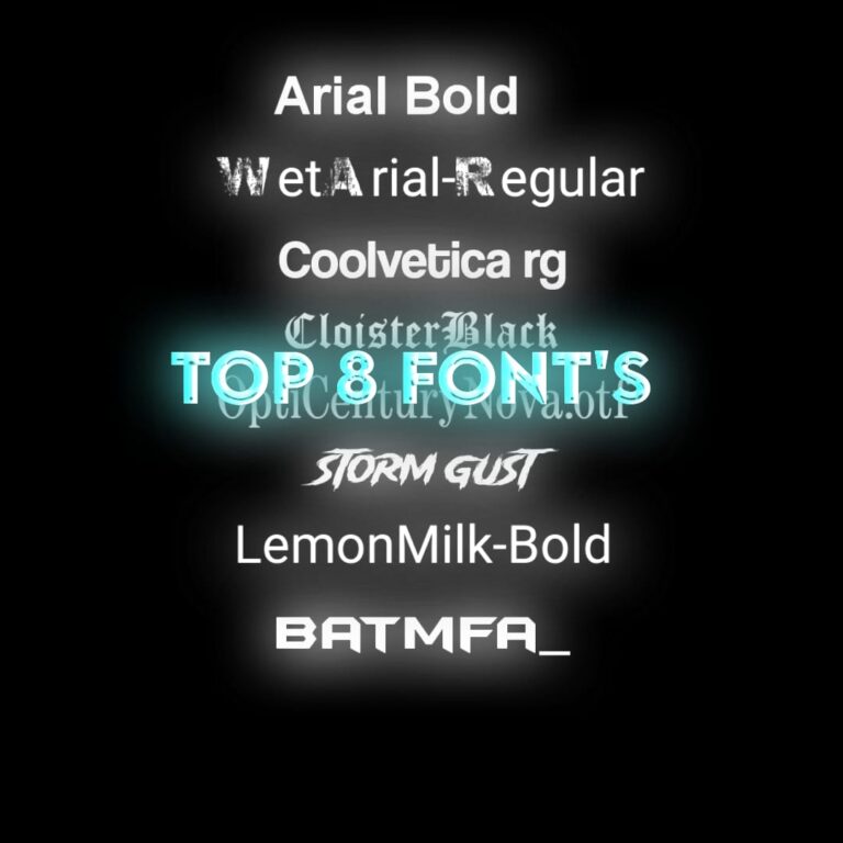 Top 8 Fonts